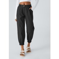 Halara Mid Rise Casual Joggers with Pockets - Black - M(petite)
