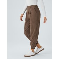 Halara Mid Rise Zipper Pockets Corduroy Casual Joggers - Acorn - XL(petite)