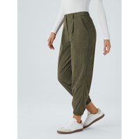 Halara Mid Rise Zipper Pockets Corduroy Casual Joggers - Hazel Mist Green - XL(petite)
