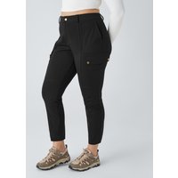 Halara DayStretch High Waisted Zipper Pockets Solid Slim Hiking Plus Size Cargo Trousers - Black - 3X(regular)