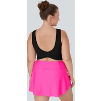 Halara U Neck Backless Crossover Plus Size Barre Ballet Dance Tank Vest Top - Black - 4X
