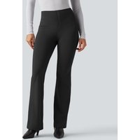 Halara High Waisted Tummy Control Bootcut Work Trousers with Pockets - Black - L(regular)