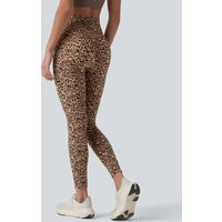 Halara Halara UltraSculpt™ Leopard Print High Waisted Scrunch Butt Lifting Tummy Control Training Leggings with Pockets - Tan Leopard - XL(7/8)