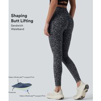 Halara Halara UltraSculpt™ Leopard Print High Waisted Scrunch Butt Lifting Tummy Control Training Leggings with Pockets - Shadow Leopard - XL(7/8)