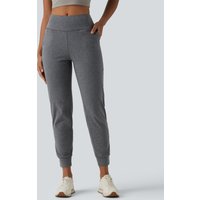 Halara Mid Rise Quick Dry Yoga Joggers with Pockets - Dusky Charcoal - XS(regular)