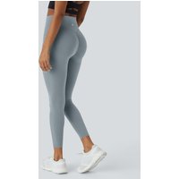 Halara Halara UltraSculpt™ High Waisted Scrunch Butt Lifting Tummy Control Pocket Shaping Training Leggings - Blue Flower Gray - XXL/1X(7/8)