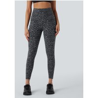 Halara Halara UltraSculpt™ Leopard Print High Waisted Tummy Control Yoga Leggings with Pockets - Shadow Leopard - XL(7/8)
