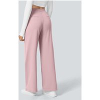 Halara Halara Flex™ DayStretch High Waisted Pocket Straight Leg Work Trousers - Primrose Pink - L(regular)