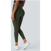 Halara Halara UltraSculpt™ High Waisted Scrunch Butt Lifting Tummy Control Pocket Shaping Training Leggings - Deep Woodland Green - XL(7/8)
