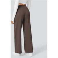 Halara Halara Flex™ DayStretch High Waisted Pocket Straight Leg Work Trousers - Chocolate Martini - XXL/1X(regular)