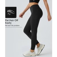 Halara Patitoff™ 2.0 Pet Hair Resistant High Waisted Crossover Side Pocket Yoga Leggings - Black - M(full_length)
