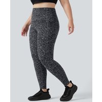 Halara Plus Size Halara UltraSculpt™ Leopard Print High Waisted Tummy Control Yoga Leggings with Pockets - Shadow Leopard - 3X(7/8)