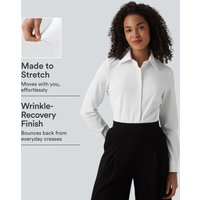 Halara Wrinkle Recovery Collar Long Sleeve Quick Dry Work Shirt - White - XL