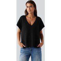 Halara Deep V Neck Casual Sweater Vest - Black - XL
