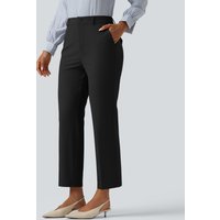 Halara Wrinkle Recovery High Waisted Tapered Work Trousers with Pockets - Black - XL(regular)