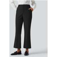 Halara Wrinkle Recovery High Waisted Work Bootcut Trousers with Pockets - Black - XL(regular)