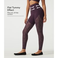 Halara Halara UltraSculpt™ High Waisted Tummy Control Contrast Lace Skinny Yoga Leggings with Pockets - Night's Purple - M(7/8)