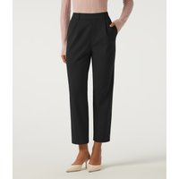Halara High Waisted Tapered Wrinkle Recovery Fleece Work Trousers with Pockets - Black - XL(regular)