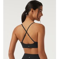 Halara Halara UltraSculpt™ Square Neck Lace Up Yoga Sports Bra with Built-in Bra - Black - XL