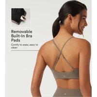 Halara Halara UltraSculpt™ Square Neck Lace Up Yoga Sports Bra with Built-in Bra - Dawn Brown - XL
