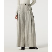 Halara High Waisted Straight Leg Stripe Work Trousers with Pockets - Toasted Linen - XL(regular)