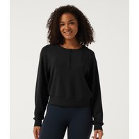 Halara SpacerTek™ Round Neck Long Sleeve Work Sweatshirt - Black - XL