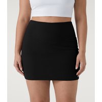 Halara Plus Size Patitoff™ Flow Pet Hair Resistant High Waisted Tummy Control 2-in-1 Bodycon Mini Casual Skirt - Black - 3X(regular)