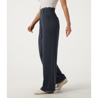 Halara Halara Flex™ Mid Rise Straight Leg Contrast Lace Stripe Work Trousers with Pockets - Navy Pinstripe - XL(regular)
