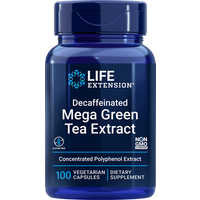 Decaffeinated Megagreen Tea Extract 100 capsules- LIFE EXTENTION®