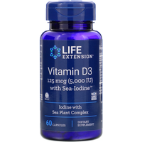 Vitamin D3 with Sea-Iodine™ 60 capsules - LIFE EXTENTION®