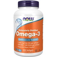 Omega-3, 180 EPA /120 DHA, 200 Softgels - NOW Foods