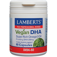 Vegan DHA 60 capsules to support normal brain function and normal vision - LAMBERTS®