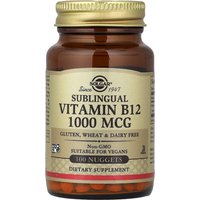 Sublingual Cyanocobalamin Vitamin B12, 1,000 mcg (100 Nuggets) - Solgar