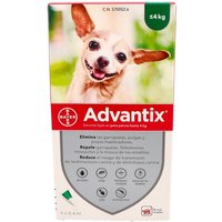 Advantix 40/200 Mg Solucion Spot-on Para Perros Hasta 4 Kg 4x0,4 Ml