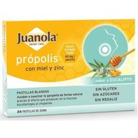 Juanola Própolis Con Miel Y Zinc Con Sabor A Eucalipto 24x60 Mg