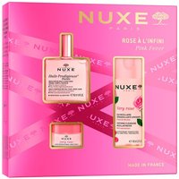 Cofre Nuxe Pink Fever Huile Prodigieuse Florale 50 Ml + Agua Micelar Very Rose 100 Ml + Bálsamo Labial Rosa