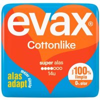 Evax Compresas Conttonlike Super Alas 14 Unidades