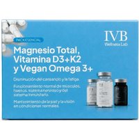 Pack Ivb Wellness Lab Esenciales Magnesio Total 60 Cápsulas + Vitamina D3+k2 60 Cápsulas + Vegan Omega 3+ 30 Cápsulas