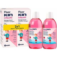 Duplo Kin Flúor Infantil Enjuague Bucal Fresa 500+500 Ml