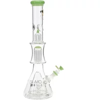 17" Levels Double Beaker Tree Perc Water Pipe by Diamond Glass