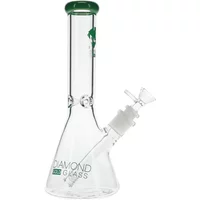 10" Clone Colored Mouthpiece Beaker Water Pipe by Diamond Glass
