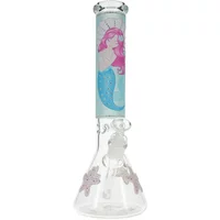13" Fancy Design Straight Neck Beaker Water Pipe