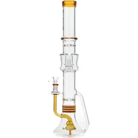 20" Transparent Straight Neck Beaker Water Pipe by Lotus Glass