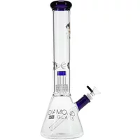 15" Warp Matrix Showerhead Perc Beaker Bong by Diamond Glass