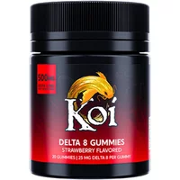 Strawberry Koi D8 THC Gummies 500mg
