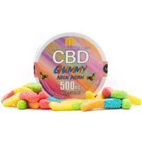 Bolt CBD Neon Mix Fruit Flavored Worm Gummies 500mg
