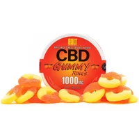 Peach Bolt CBD Gummy Rings 1000mg