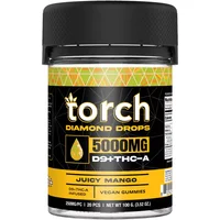 Juicy Mango Torch Diamond Drops Vegan Gummies 5000mg