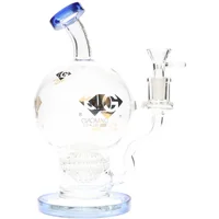 8" Retort Sphere Perc Dab Rig by Diamond Glass