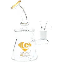 7" Tulle Bent Neck Dab Rig by Diamond Glass